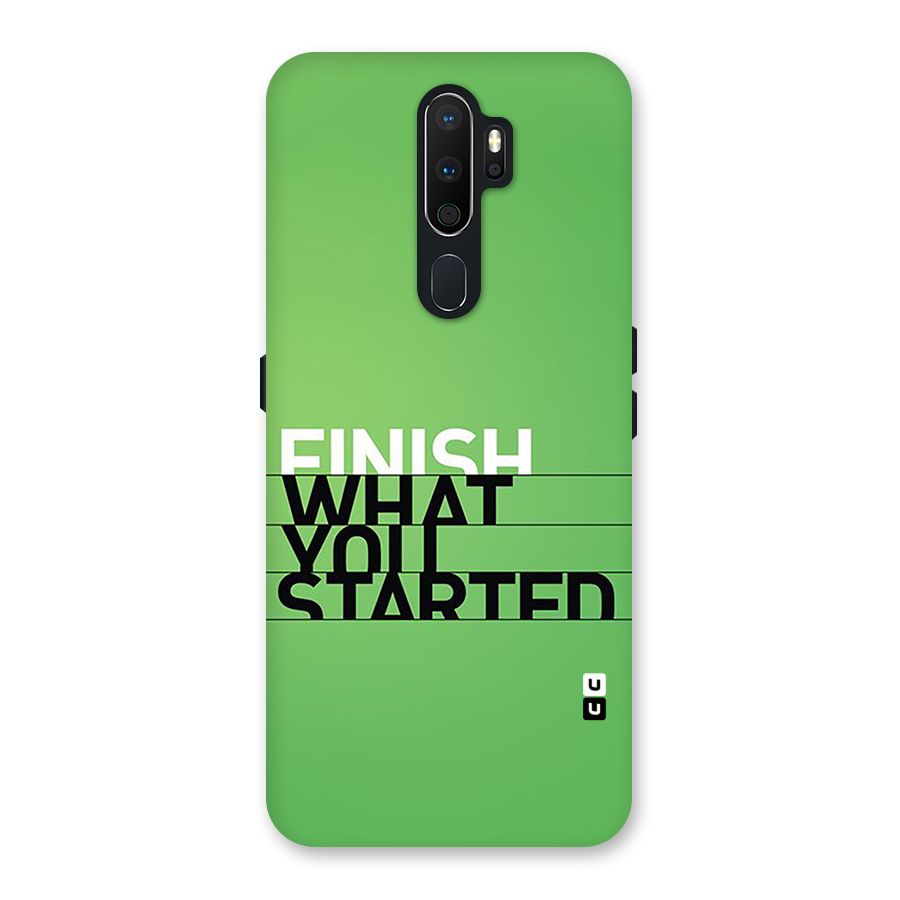 Green Finish Back Case for Oppo A5 (2020)