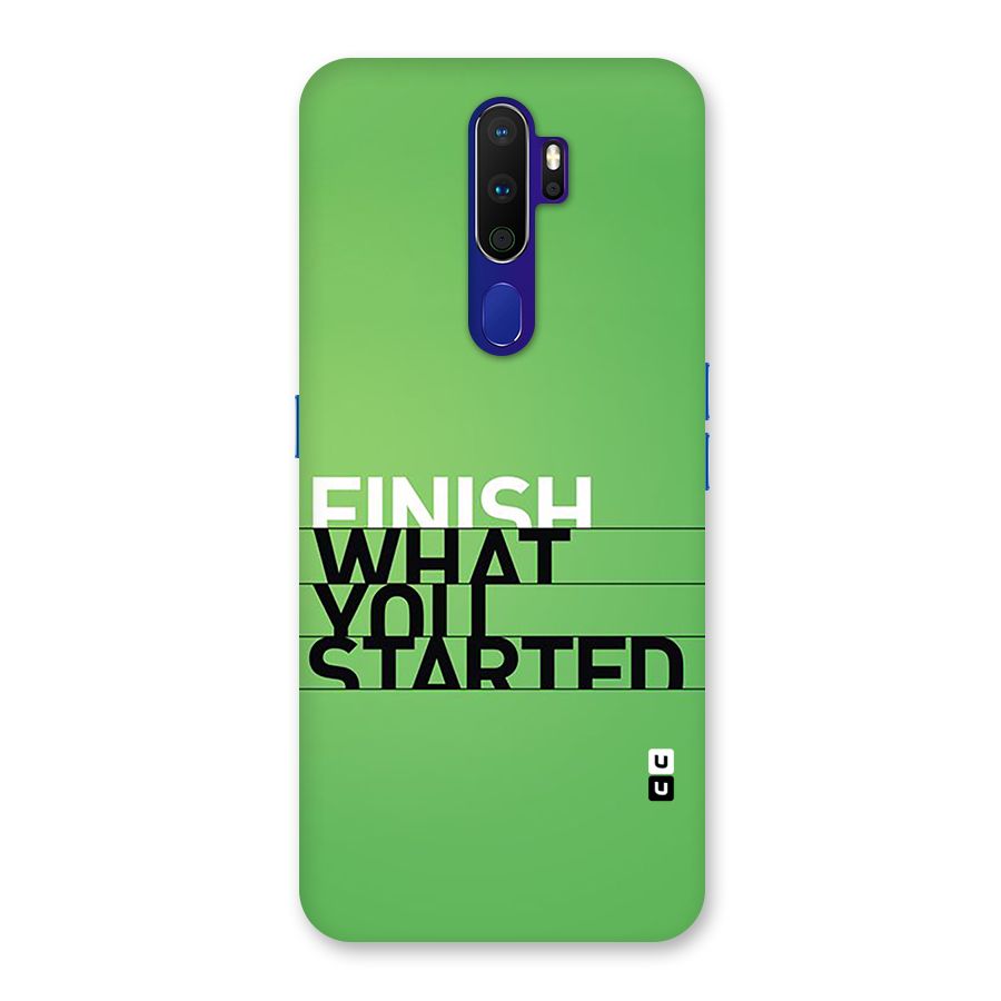 Green Finish Back Case for Oppo A9 (2020)