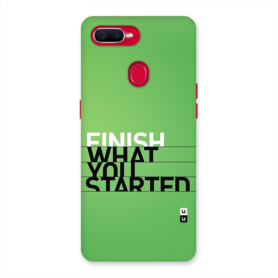 Green Finish Back Case for Oppo F9 Pro