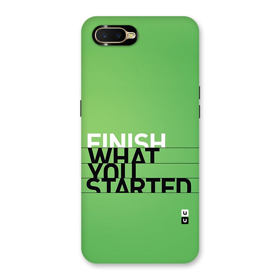 Green Finish Back Case for Oppo K1