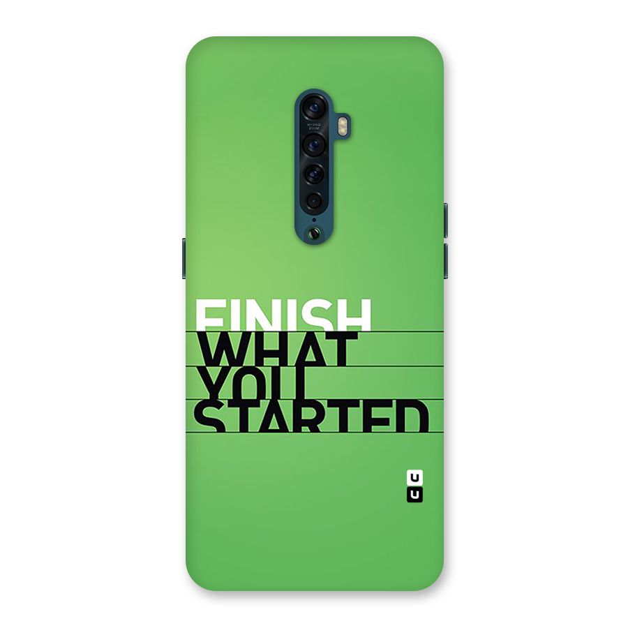 Green Finish Back Case for Oppo Reno2