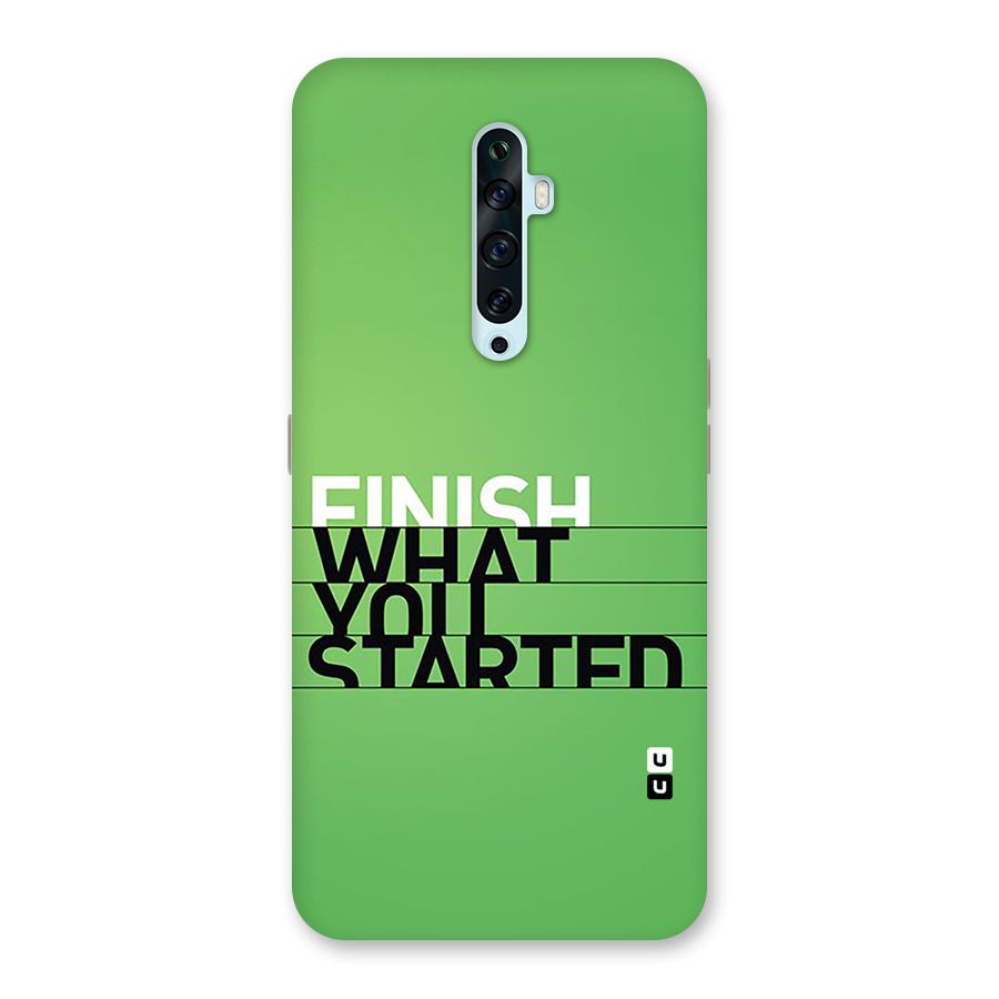 Green Finish Back Case for Oppo Reno2 Z