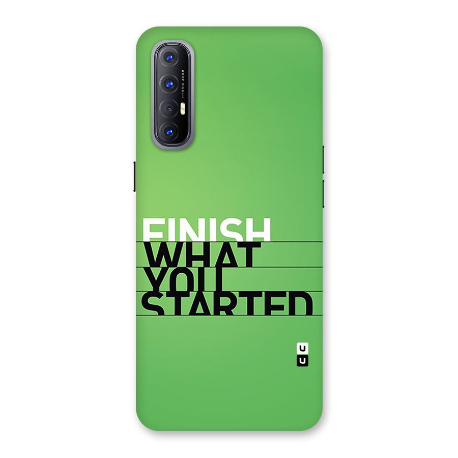 Green Finish Back Case for Oppo Reno3 Pro