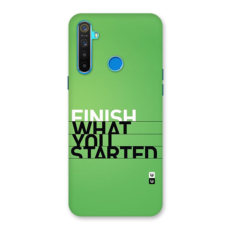 Green Finish Back Case for Realme 5