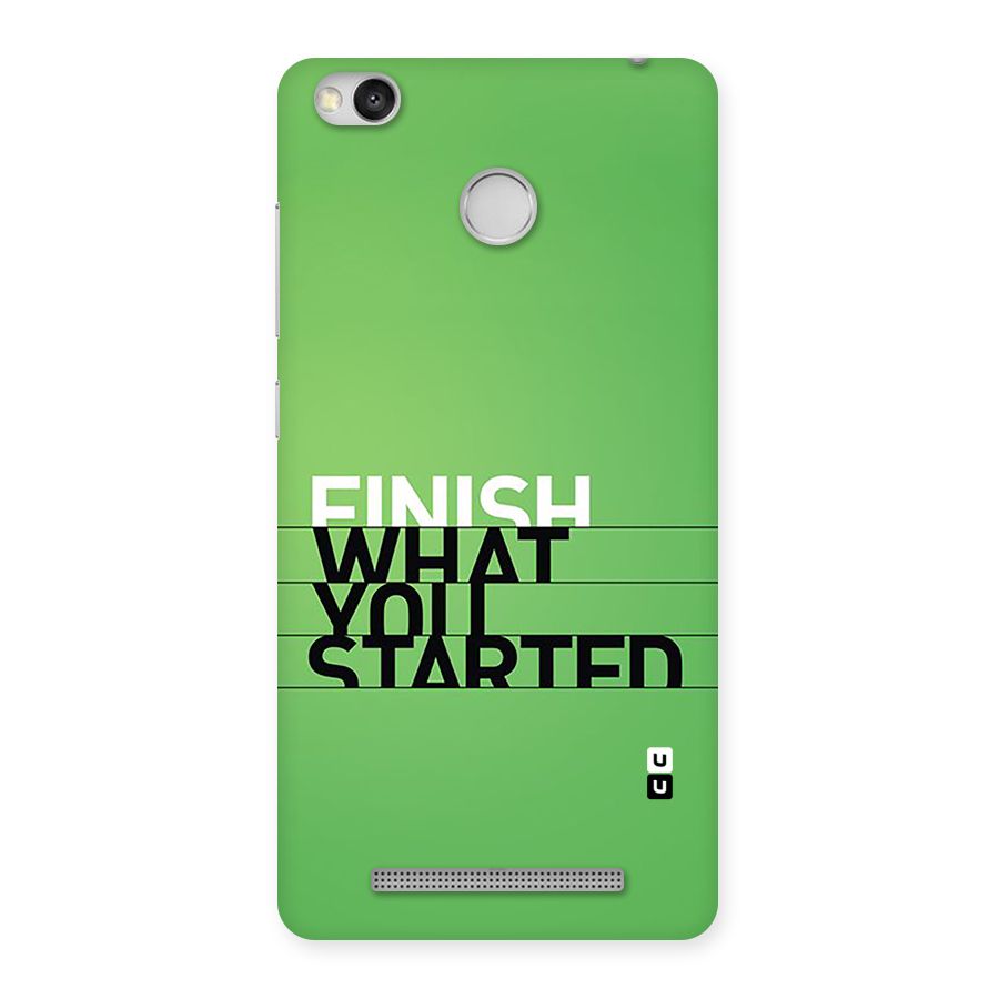 Green Finish Back Case for Redmi 3S Prime