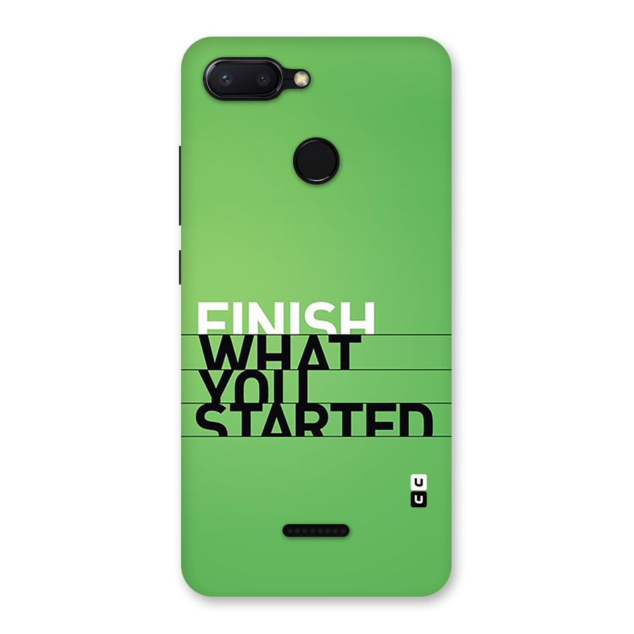 Green Finish Back Case for Redmi 6