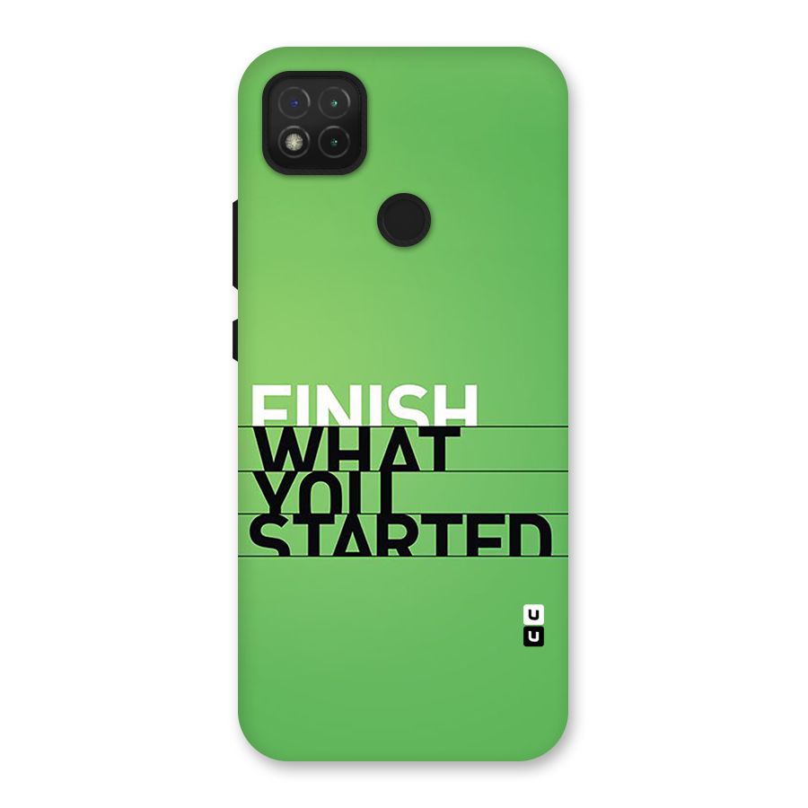 Green Finish Back Case for Redmi 9