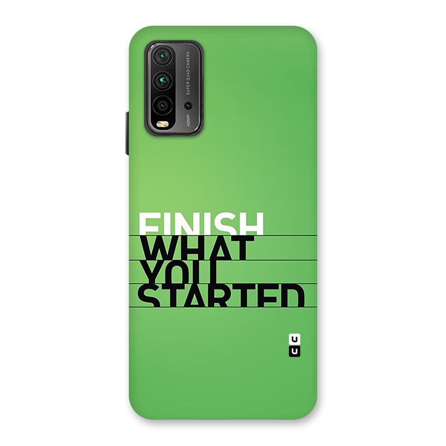 Green Finish Back Case for Redmi 9 Power