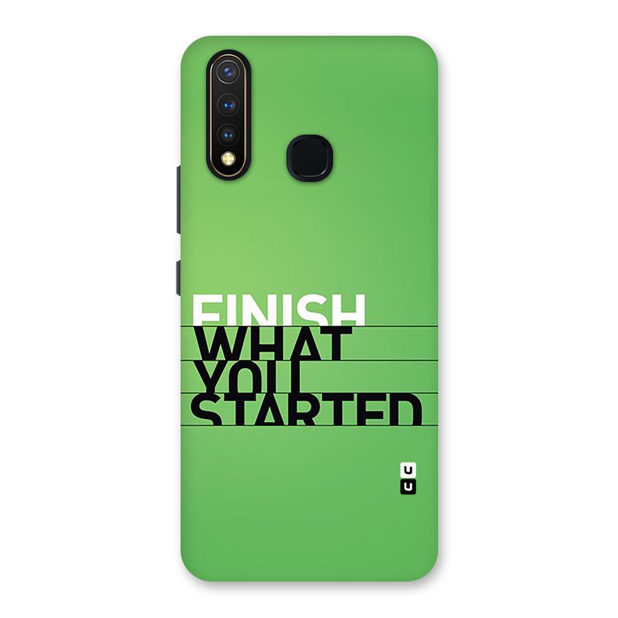 Green Finish Back Case for Vivo U20