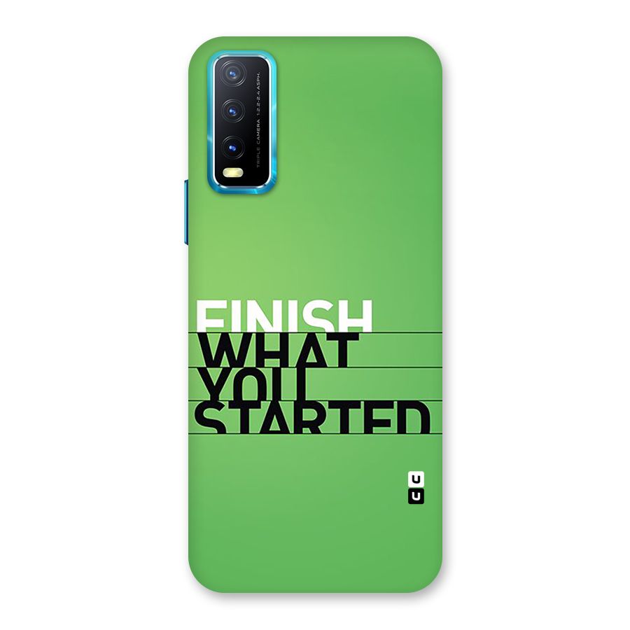 Green Finish Back Case for Vivo Y20A