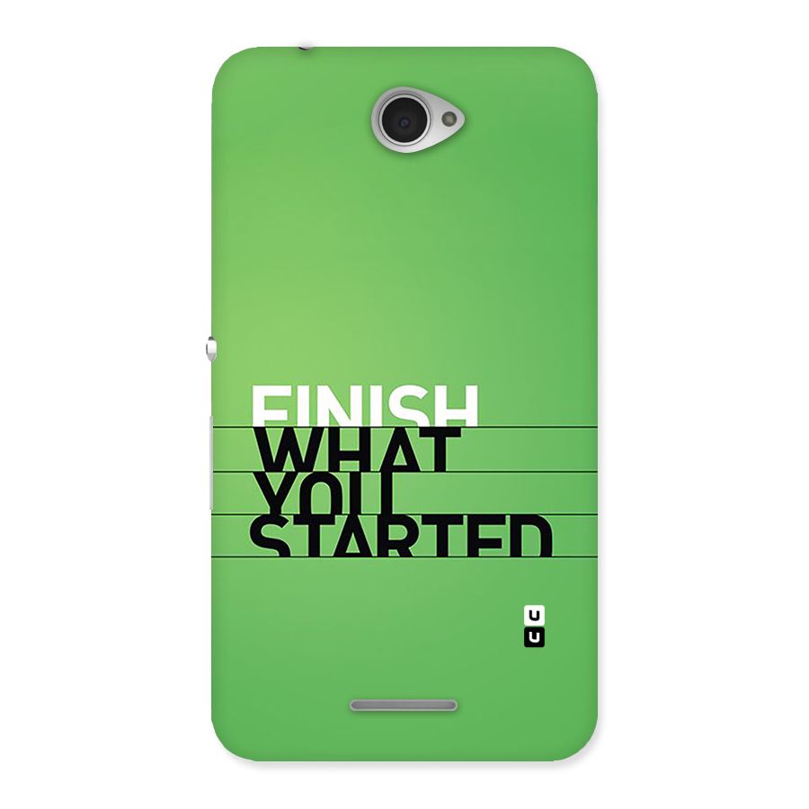 Green Finish Back Case for Xperia E4