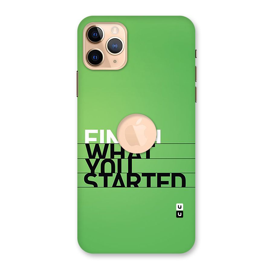 Green Finish Back Case for iPhone 11 Pro Max Logo Cut