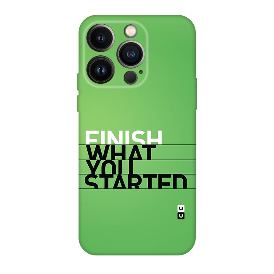 Green Finish Back Case for iPhone 14 Pro