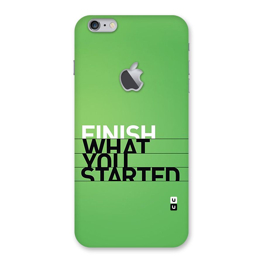 Green Finish Back Case for iPhone 6 Plus 6S Plus Logo Cut