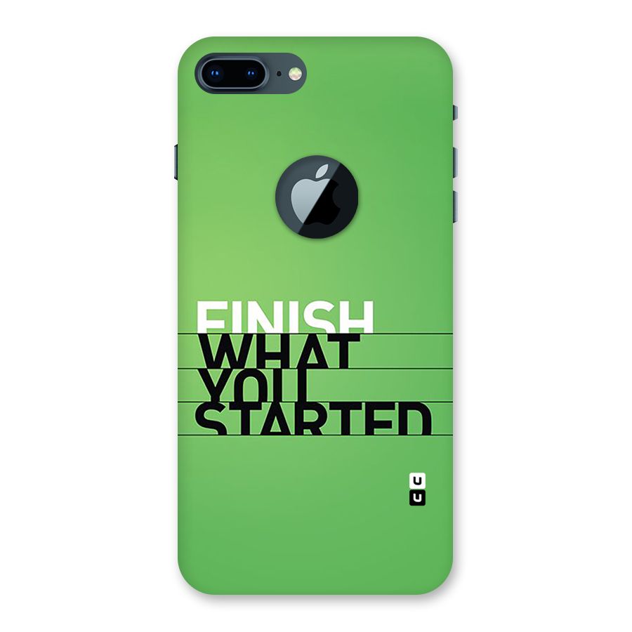 Green Finish Back Case for iPhone 7 Plus Logo Cut