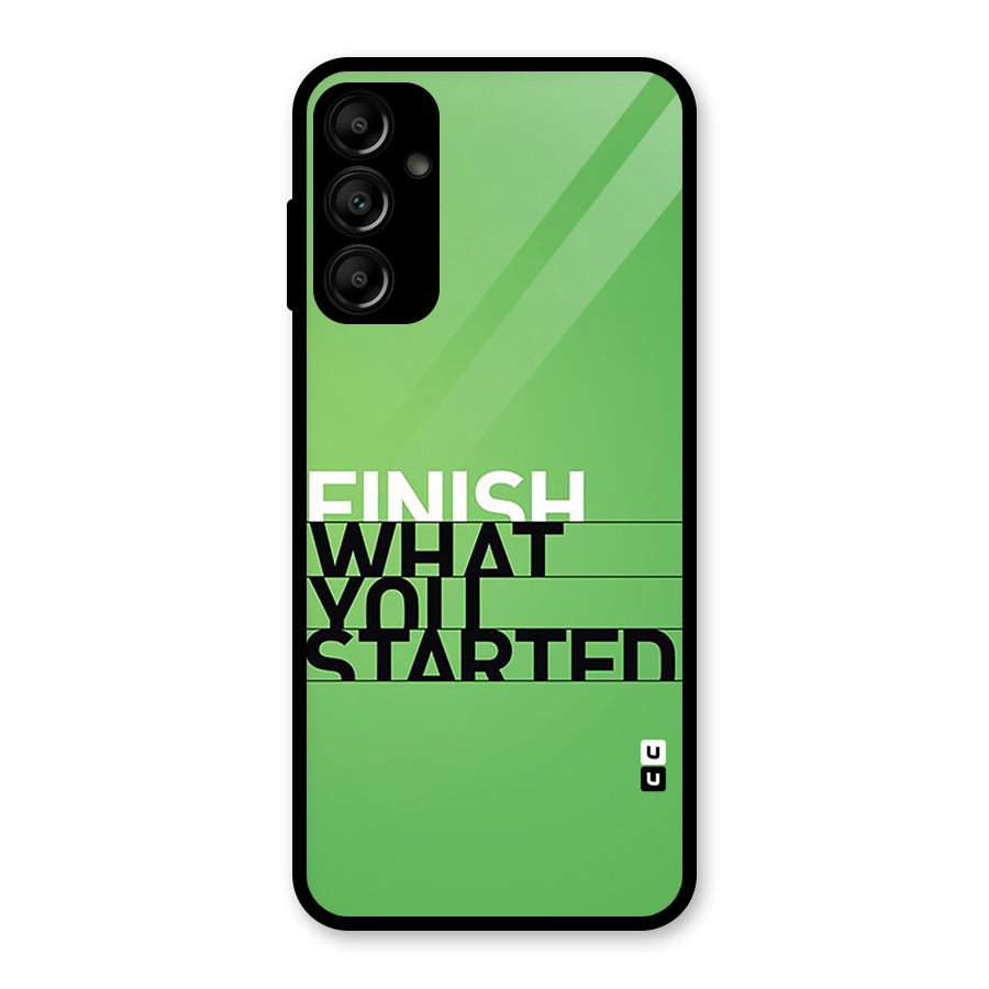 Green Finish Glass Back Case for Galaxy A14 5G