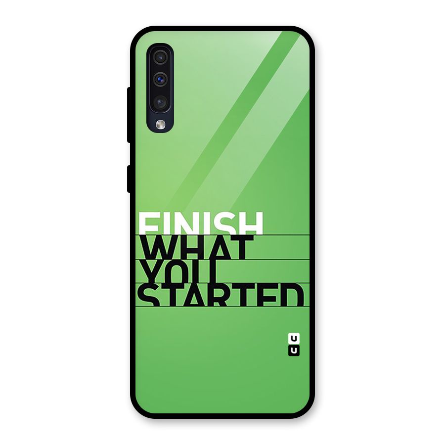 Green Finish Glass Back Case for Galaxy A50s