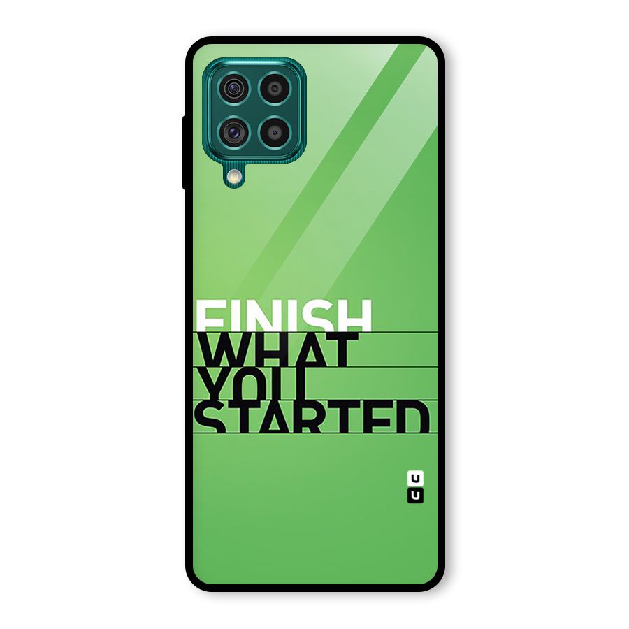 Green Finish Glass Back Case for Galaxy F62