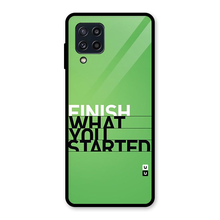 Green Finish Glass Back Case for Galaxy M32
