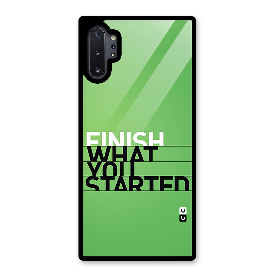 Green Finish Glass Back Case for Galaxy Note 10 Plus