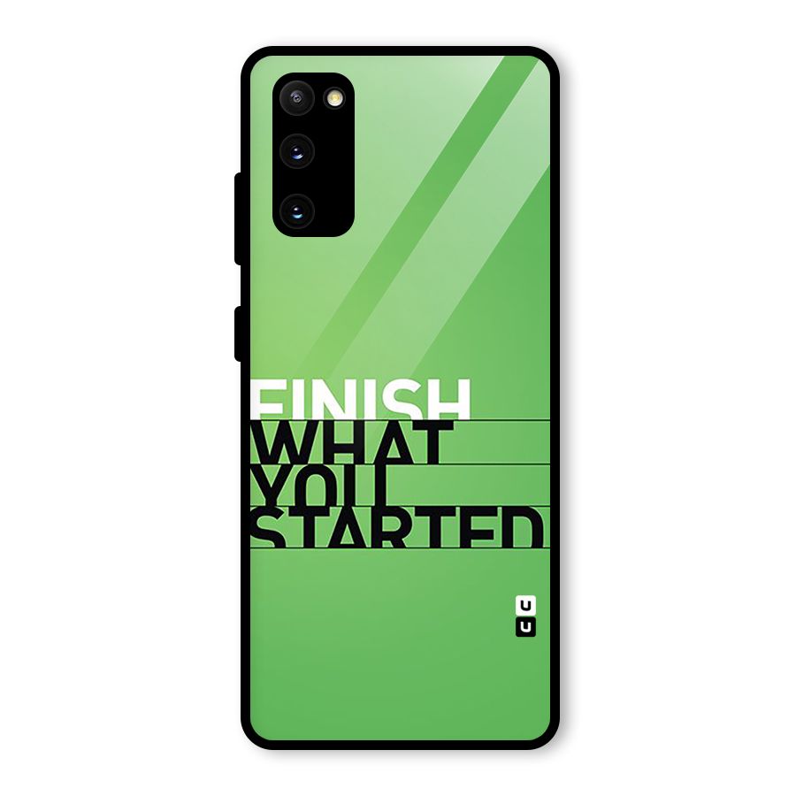 Green Finish Glass Back Case for Galaxy S20 FE 5G