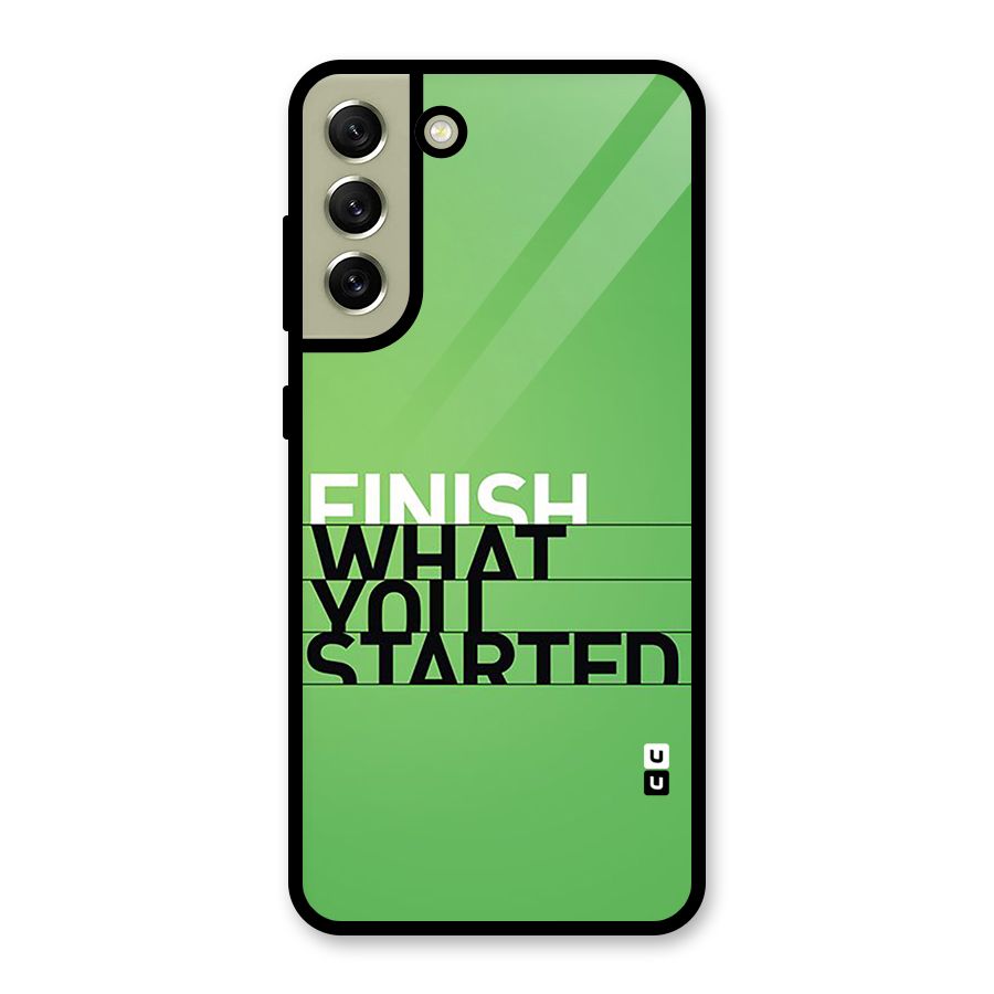 Green Finish Glass Back Case for Galaxy S21 FE 5G