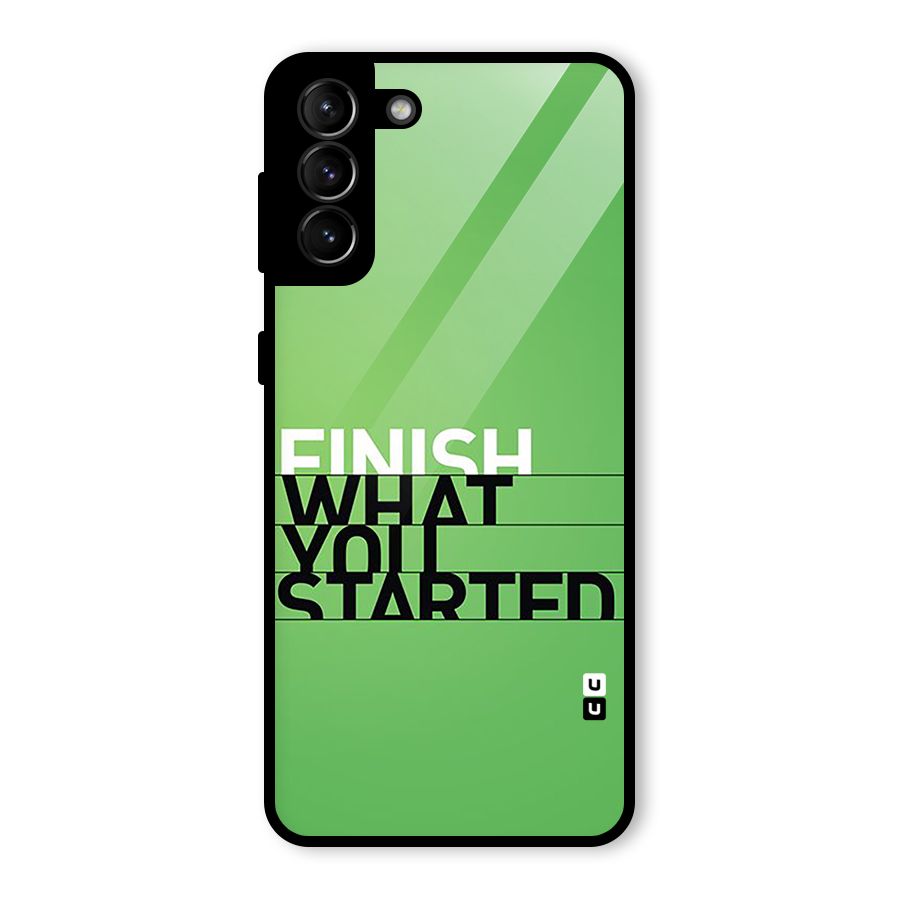 Green Finish Glass Back Case for Galaxy S21 Plus