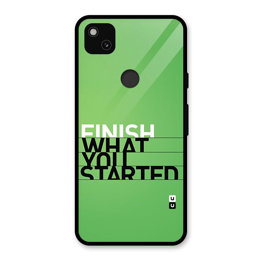 Green Finish Glass Back Case for Google Pixel 4a
