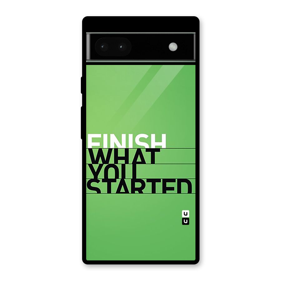 Green Finish Glass Back Case for Google Pixel 6a