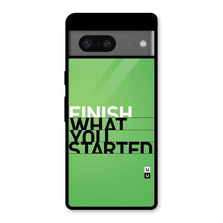 Green Finish Glass Back Case for Google Pixel 7