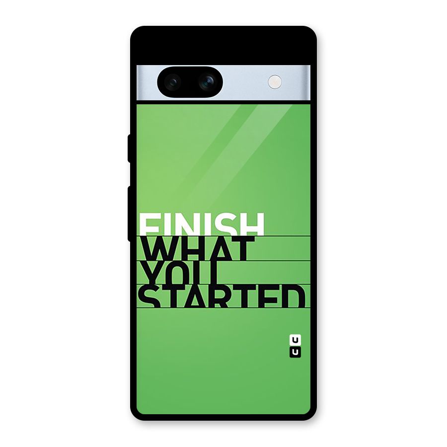 Green Finish Glass Back Case for Google Pixel 7a