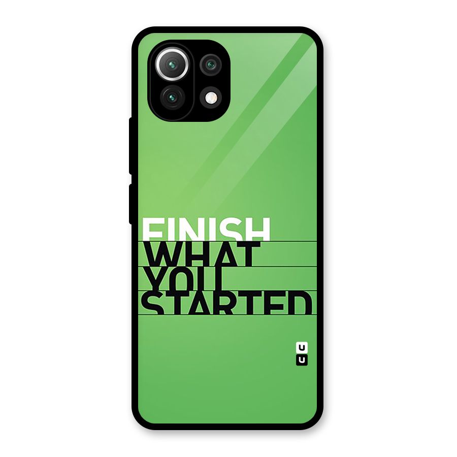 Green Finish Glass Back Case for Mi 11 Lite NE 5G