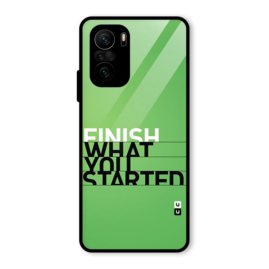 Green Finish Glass Back Case for Mi 11x