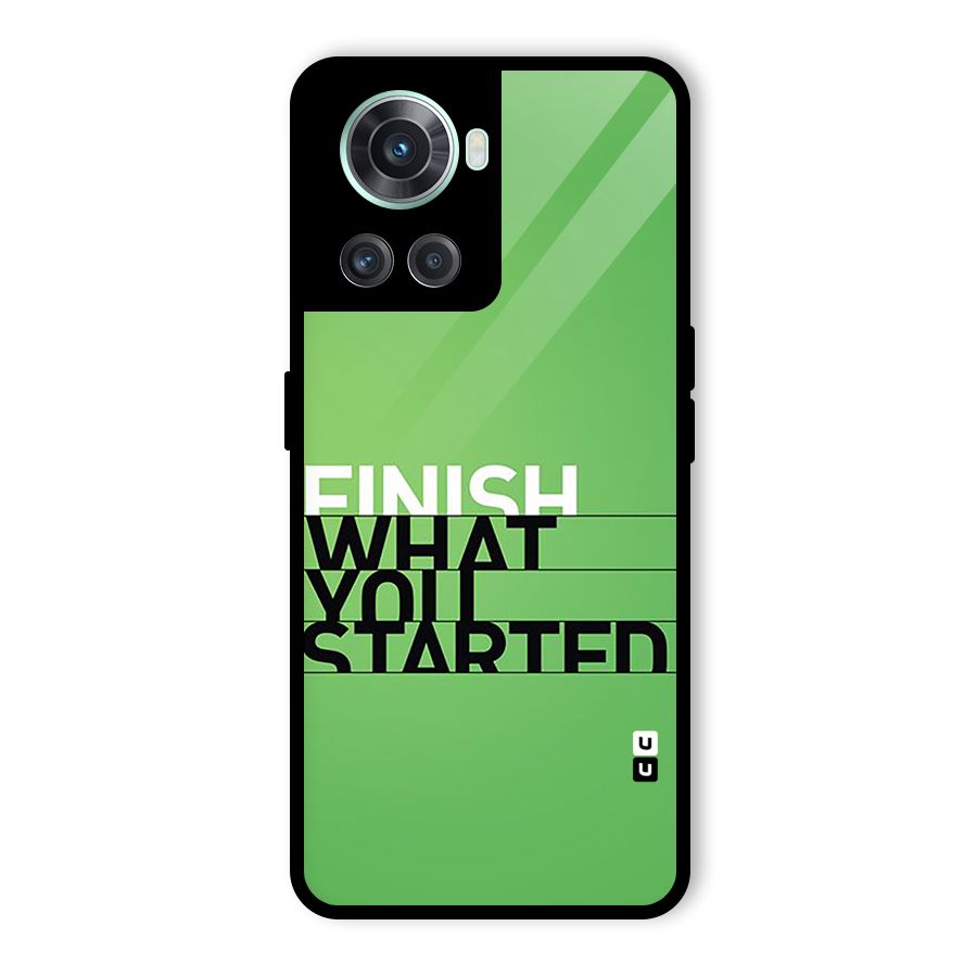 Green Finish Glass Back Case for OnePlus 10R
