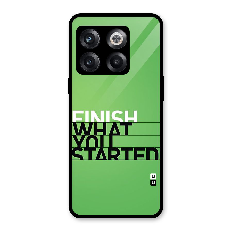 Green Finish Glass Back Case for OnePlus 10T