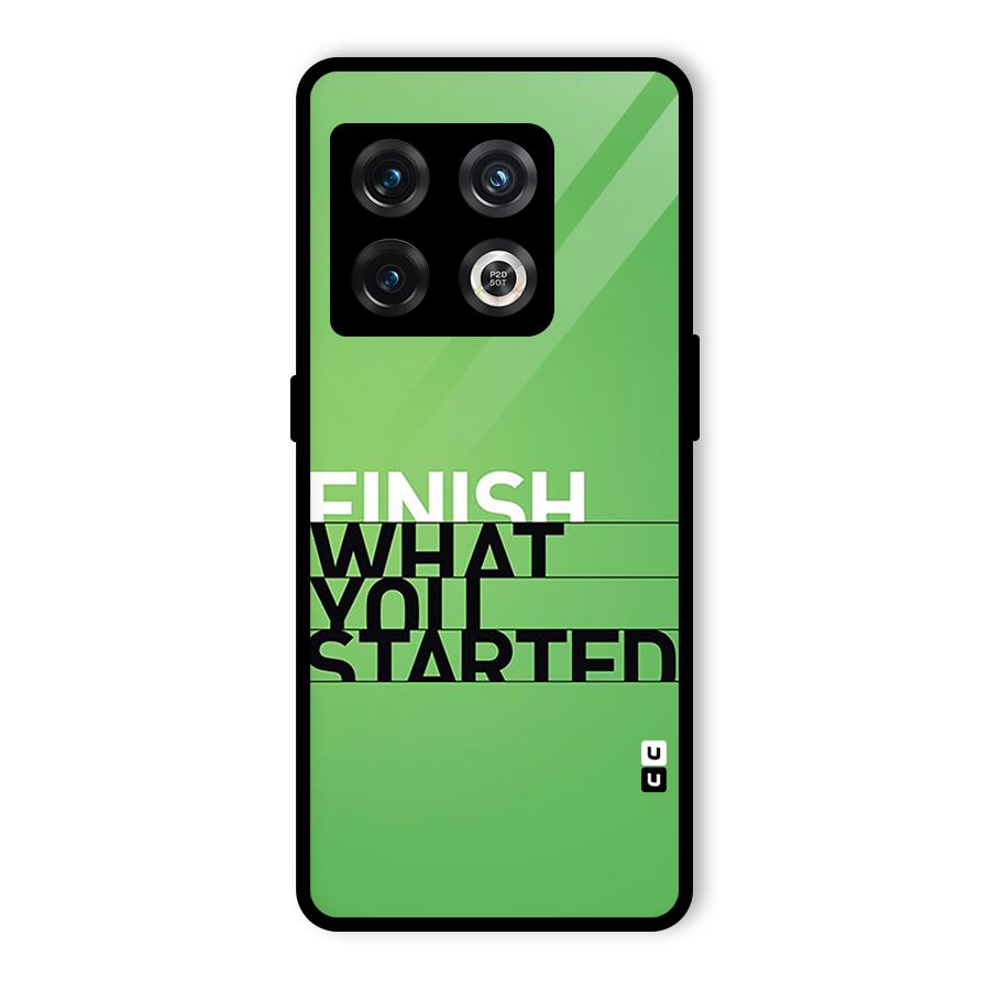 Green Finish Glass Back Case for OnePlus 10 Pro 5G
