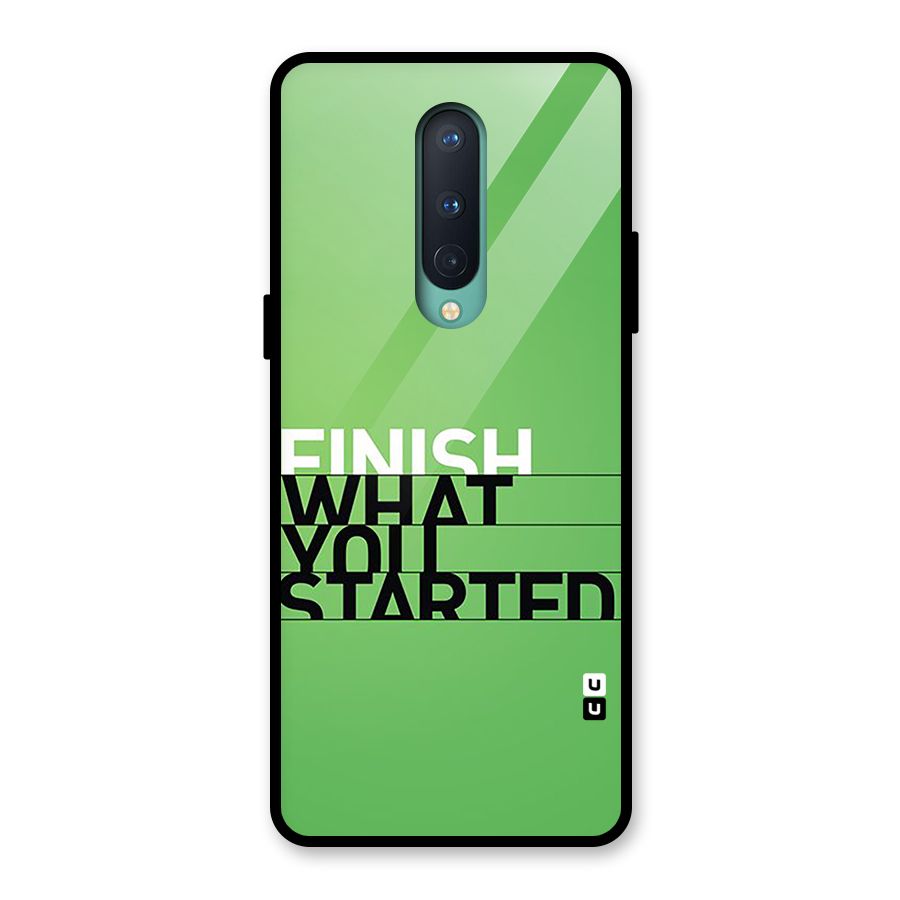 Green Finish Glass Back Case for OnePlus 8