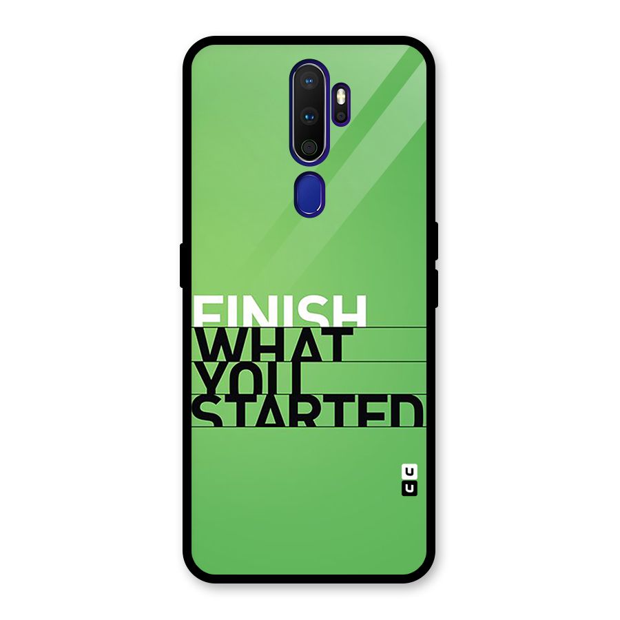 Green Finish Glass Back Case for Oppo A9 (2020)