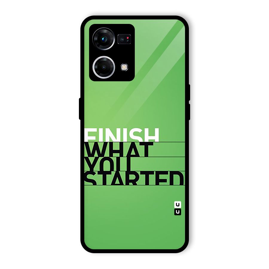 Green Finish Glass Back Case for Oppo F21 Pro 5G