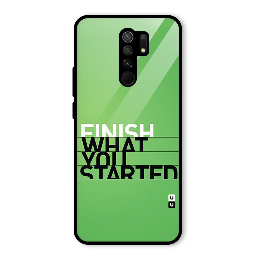 Green Finish Glass Back Case for Poco M2