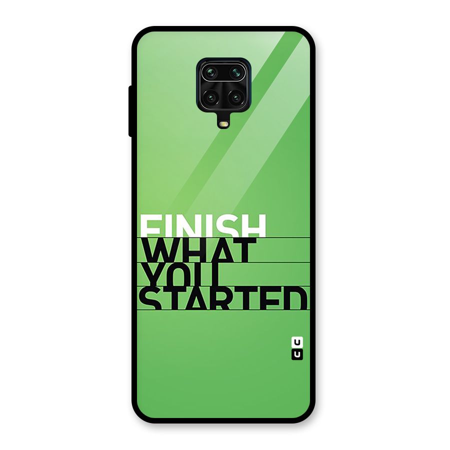 Green Finish Glass Back Case for Poco M2 Pro