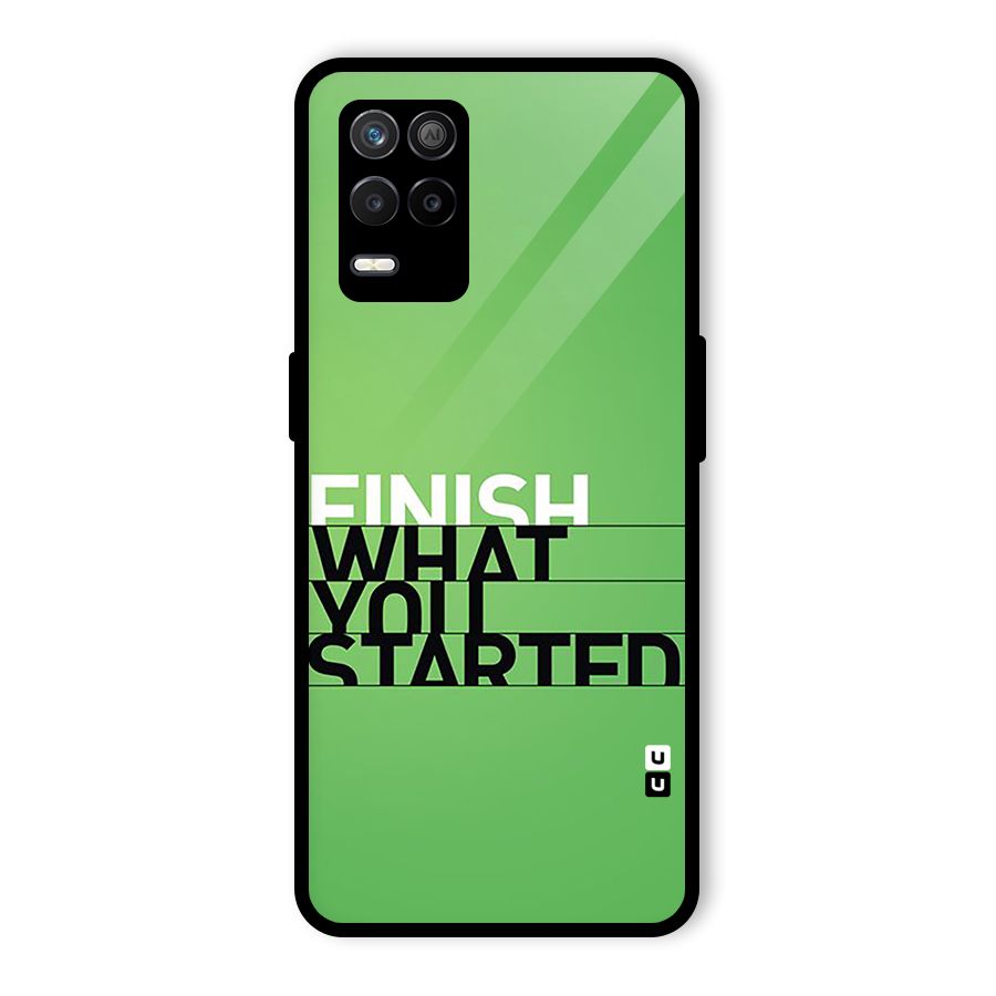 Green Finish Glass Back Case for Realme 8s 5G