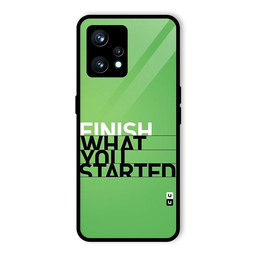 Green Finish Glass Back Case for Realme 9 Pro Plus 5G