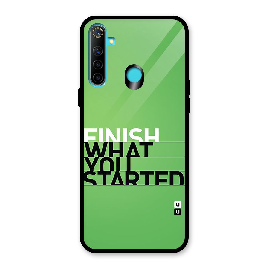 Green Finish Glass Back Case for Realme Narzo 10