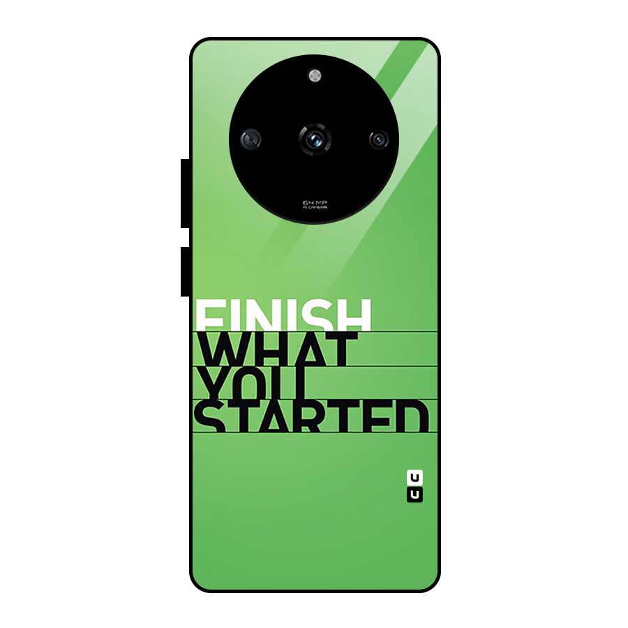 Green Finish Glass Back Case for Realme Narzo 60 5G