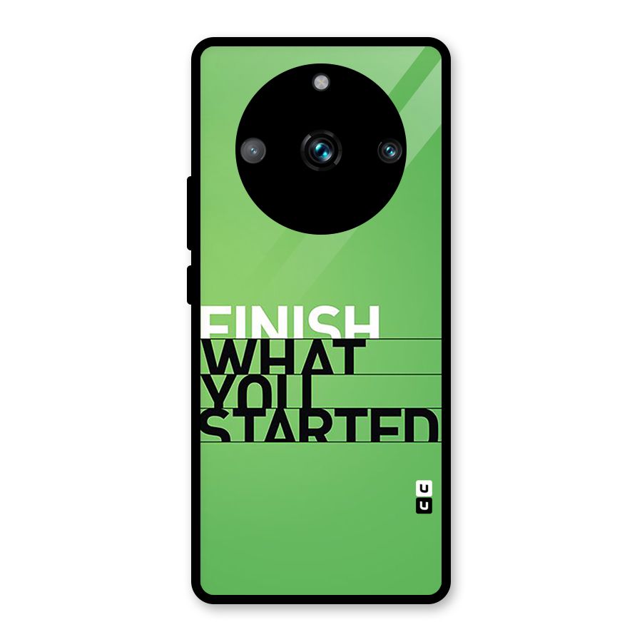 Green Finish Glass Back Case for Realme Narzo 60 Pro