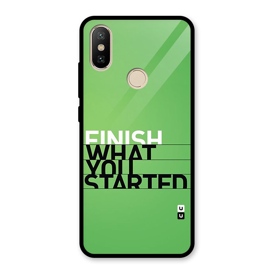 Green Finish Glass Back Case for Redmi A2