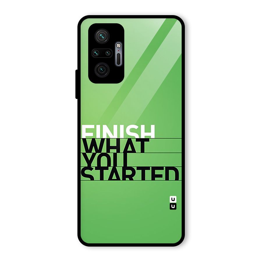 Green Finish Glass Back Case for Redmi Note 10 Pro Max
