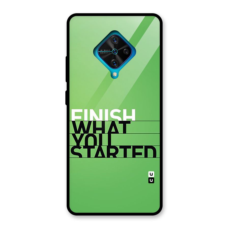 Green Finish Glass Back Case for Vivo S1 Pro