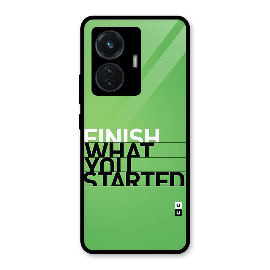 Green Finish Glass Back Case for Vivo T1 44W